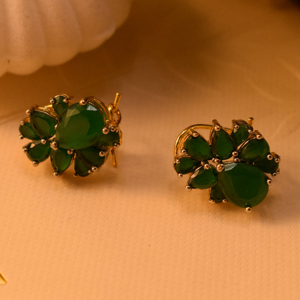Dazzling Design Gold Plated Crystal Stones Earrings For Girls/women