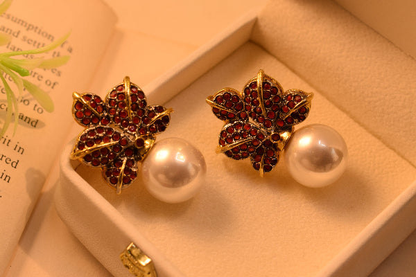 Luminous Design Gold Plated Crystal Stones Earrings For Girls/women