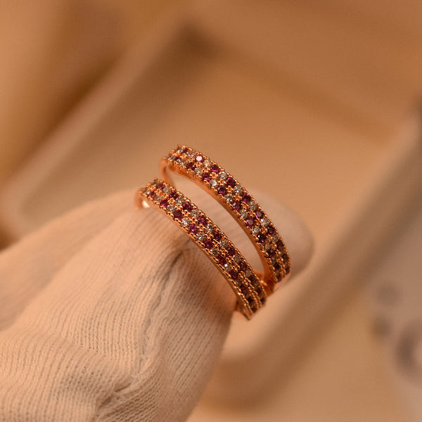 Glamorous Design Gold Plated Crystal Stones Earrings For Girls/women