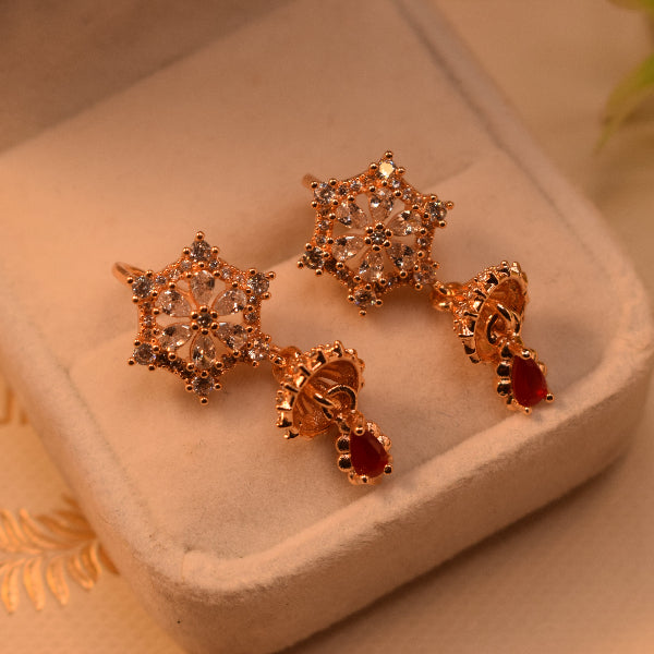 Luminous Design Gold Plated Crystal Stones Earrings For Girls/women