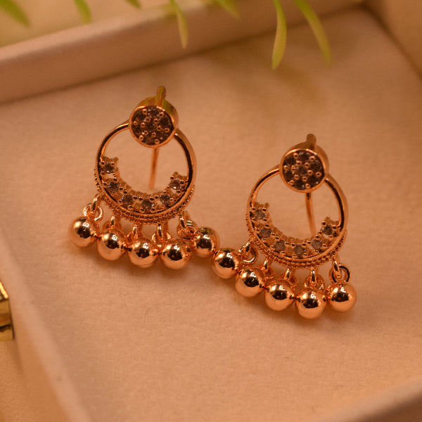 Gorgeous Design Gold Plated Crystal Stones Earrings For Girls/women