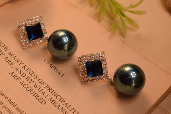 Luminous Design Gold Plated Crystal Stones Earrings For Girls/women