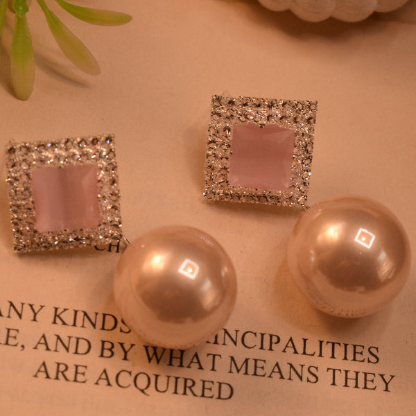 Luminous Design Gold Plated Crystal Stones Earrings For Girls/women