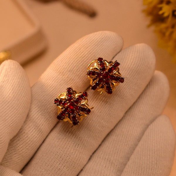 Beautiful Design Gold Plated Crystal Stones Earrings For Girls/women