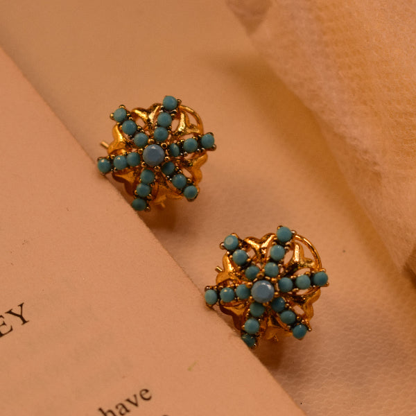 Beautiful Design Gold Plated Crystal Stones Earrings For Girls/women