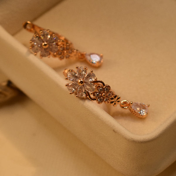 Beautiful Design Gold Plated Crystal Stones Earrings For Girls/women