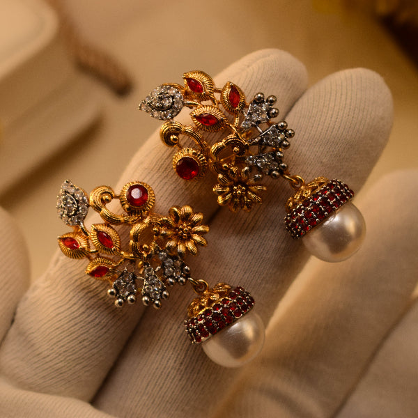 Luxury Design Gold Plated Crystal Stones Earrings For Girls/women