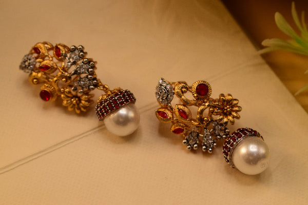 Luxury Design Gold Plated Crystal Stones Earrings For Girls/women