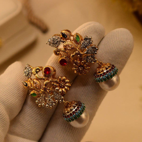 Luxury Design Gold Plated Crystal Stones Earrings For Girls/women