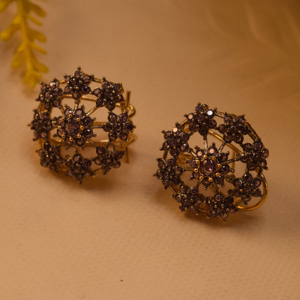 Charming Design Gold Plated Crystal Stones Earrings For Girls/women