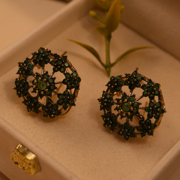 Charming Design Gold Plated Crystal Stones Earrings For Girls/women