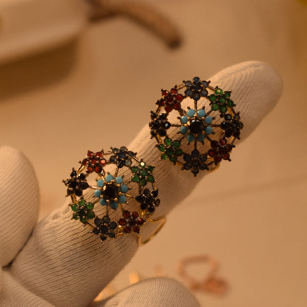 Charming Design Gold Plated Crystal Stones Earrings For Girls/women