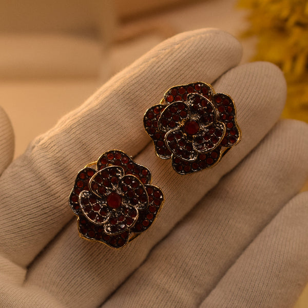 Dazzling Design Gold Plated Crystal Stones Earrings For Girls/women