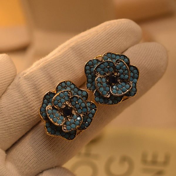 Dazzling Design Gold Plated Crystal Stones Earrings For Girls/women