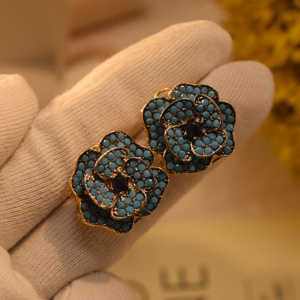 Dazzling Design Gold Plated Crystal Stones Earrings For Girls/women
