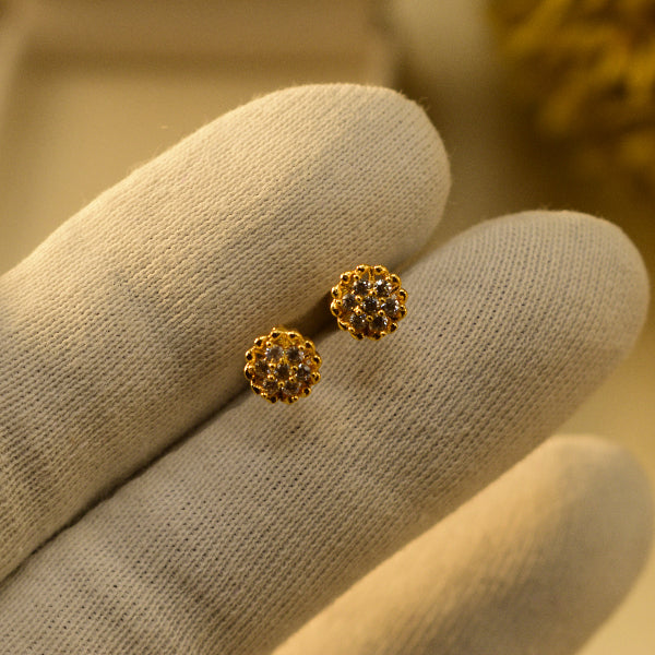 Sparkling Unique Design Gold Plated Crystal Stones Tops For Girls/women