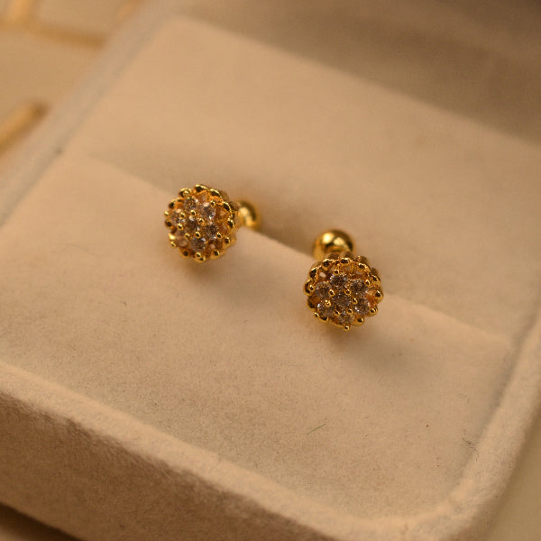 Sparkling Unique Design Gold Plated Crystal Stones Tops For Girls/women