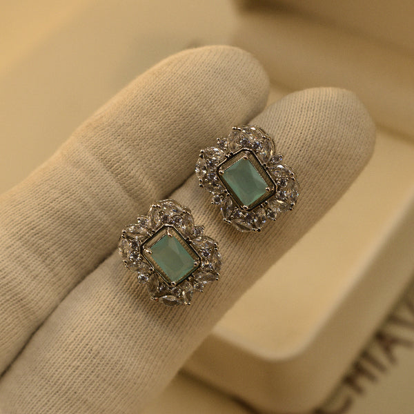 Glamorous Design Silver Plated Crystal Stones Earrings For Girls/women