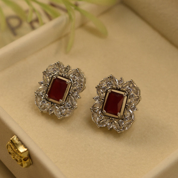 Glamorous Design Silver Plated Crystal Stones Earrings For Girls/women