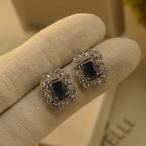 Glamorous Design Silver Plated Crystal Stones Earrings For Girls/women
