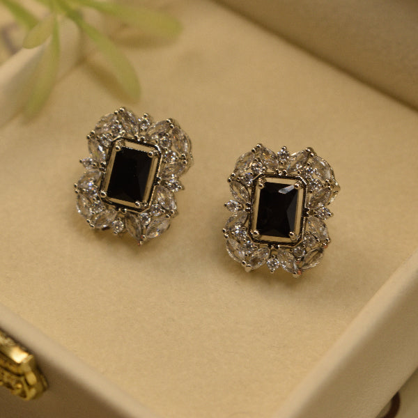 Glamorous Design Silver Plated Crystal Stones Earrings For Girls/women
