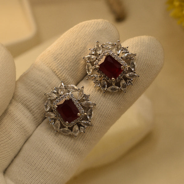 Charming Design Silver Plated Crystal Stones Earrings For Girls/women
