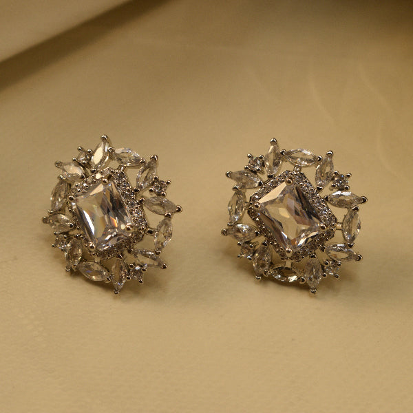 Charming Design Silver Plated Crystal Stones Earrings For Girls/women