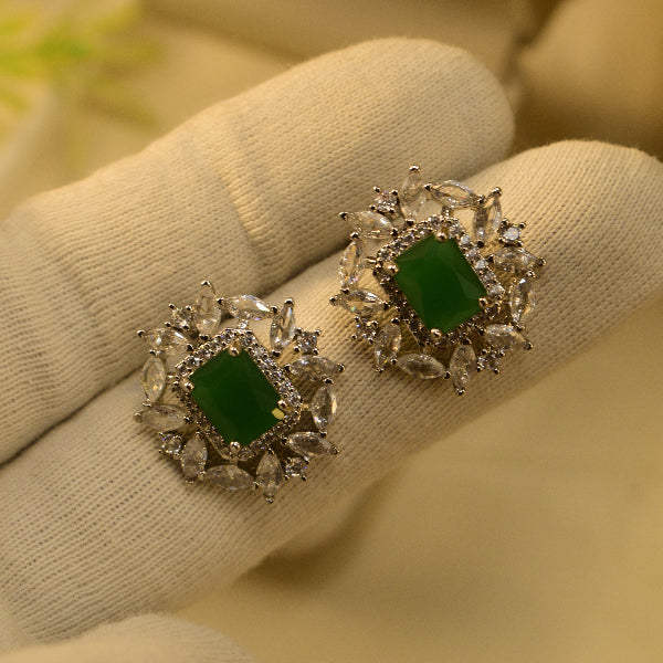 Charming Design Silver Plated Crystal Stones Earrings For Girls/women