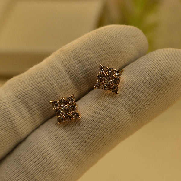 Charming Unique Design Gold Plated Crystal Stones Earrings For Girls/women