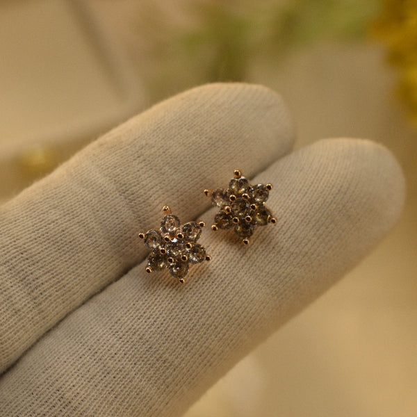 Fancy Unique Design Gold Plated Crystal Stones Earrings For Girls/women