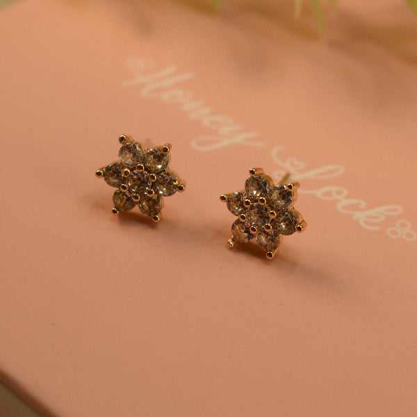 Fancy Unique Design Gold Plated Crystal Stones Earrings For Girls/women