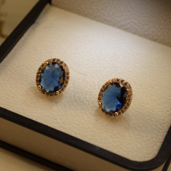 Luminous Unique Design Gold Plated Crystal Stones Earrings For Girls/women