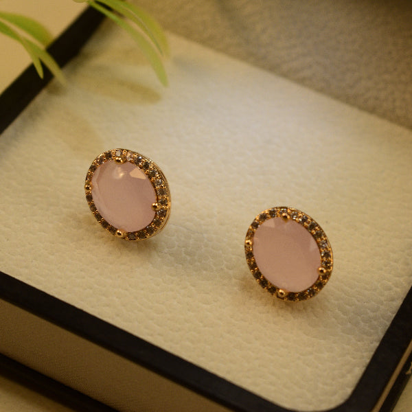 Luminous Unique Design Gold Plated Crystal Stones Earrings For Girls/women