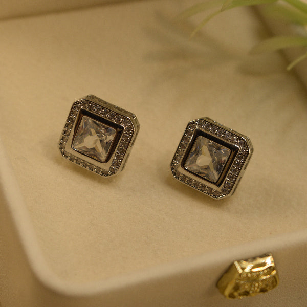 Beautiful Unique Design Silver Plated Crystal Stones Earrings For Girls/women