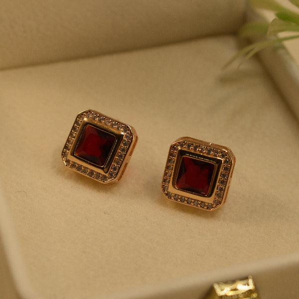 Elegant Unique Design Gold Plated Crystal Stones Earrings For Girls/women