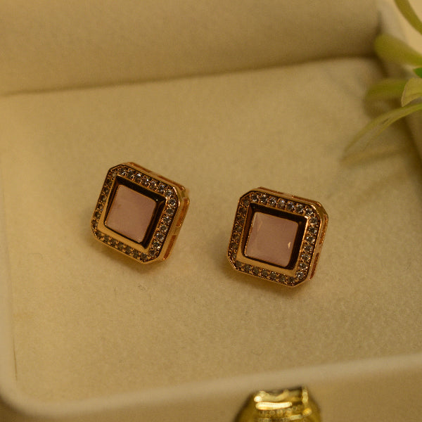 Elegant Unique Design Gold Plated Crystal Stones Earrings For Girls/women