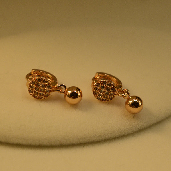 Luminous Unique Design Gold Plated Crystal Stones Earrings for Kids