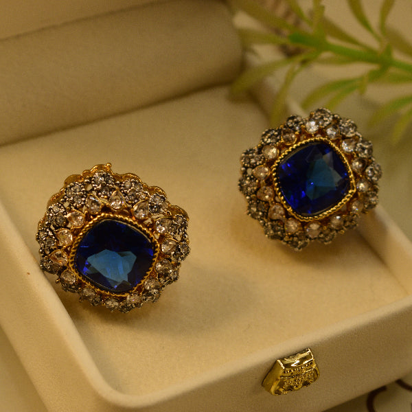 Gorgeous Unique Design Gold Plated Crystal Stones Earrings For Girls/women