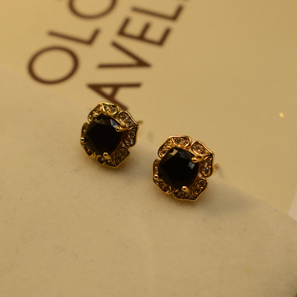 Glamorous Unique Design Gold Plated Crystal Stones Earrings For Girls/women