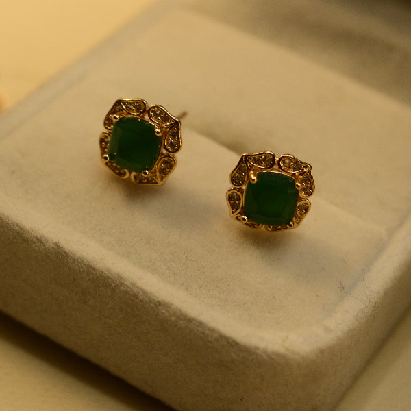 Glamorous Unique Design Gold Plated Crystal Stones Earrings For Girls/women