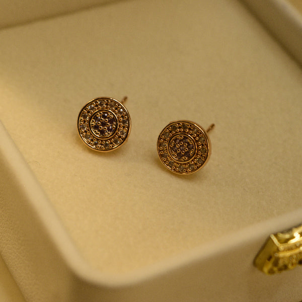 Charming Unique Design Gold Plated Crystal Stones Earrings For Girls/women