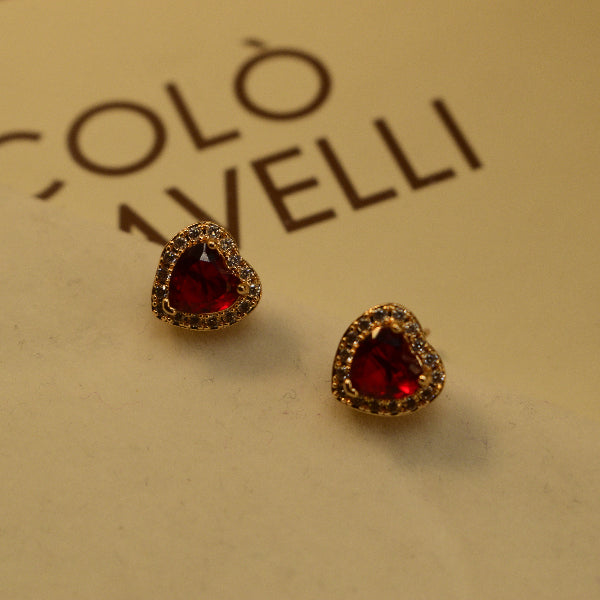 Beautiful Unique Design Gold Plated Crystal Stones Earrings For Girls/women