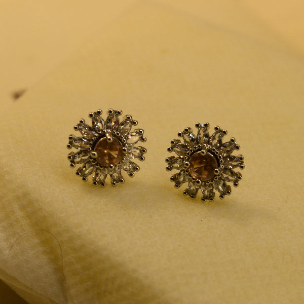 Elegant Unique Design Silver Plated Crystal Stones Earrings For Girls/women
