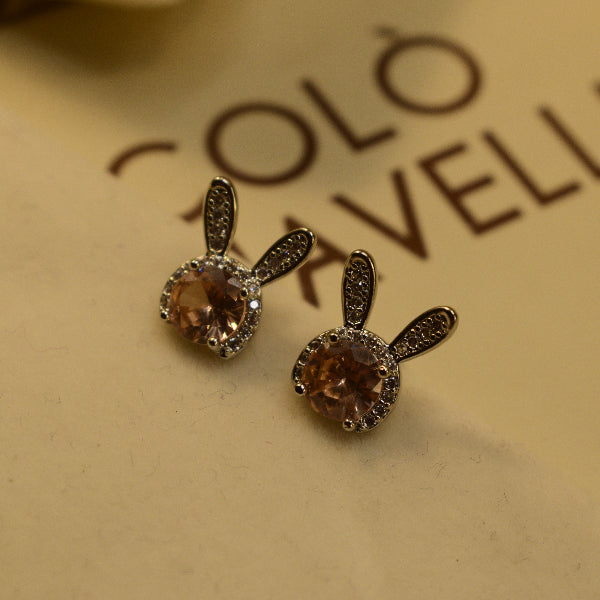 Gorgeous Unique Design Silver Plated Crystal Stones Earrings For Girls/women