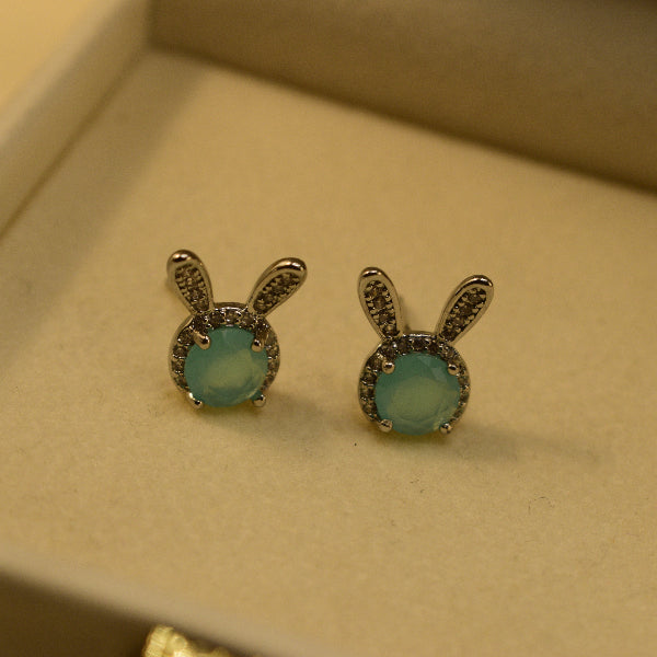 Gorgeous Unique Design Silver Plated Crystal Stones Earrings For Girls/women