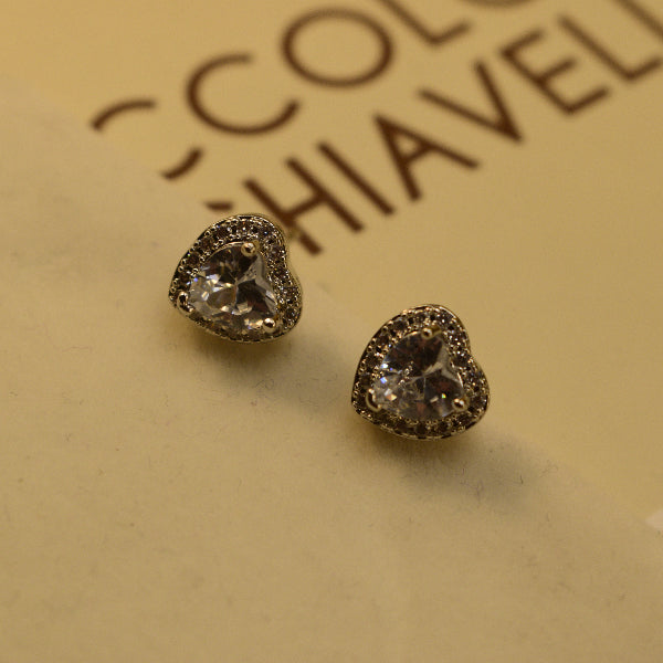 Dazzling Unique Design Silver Plated Crystal Stones Earrings For Girls/women