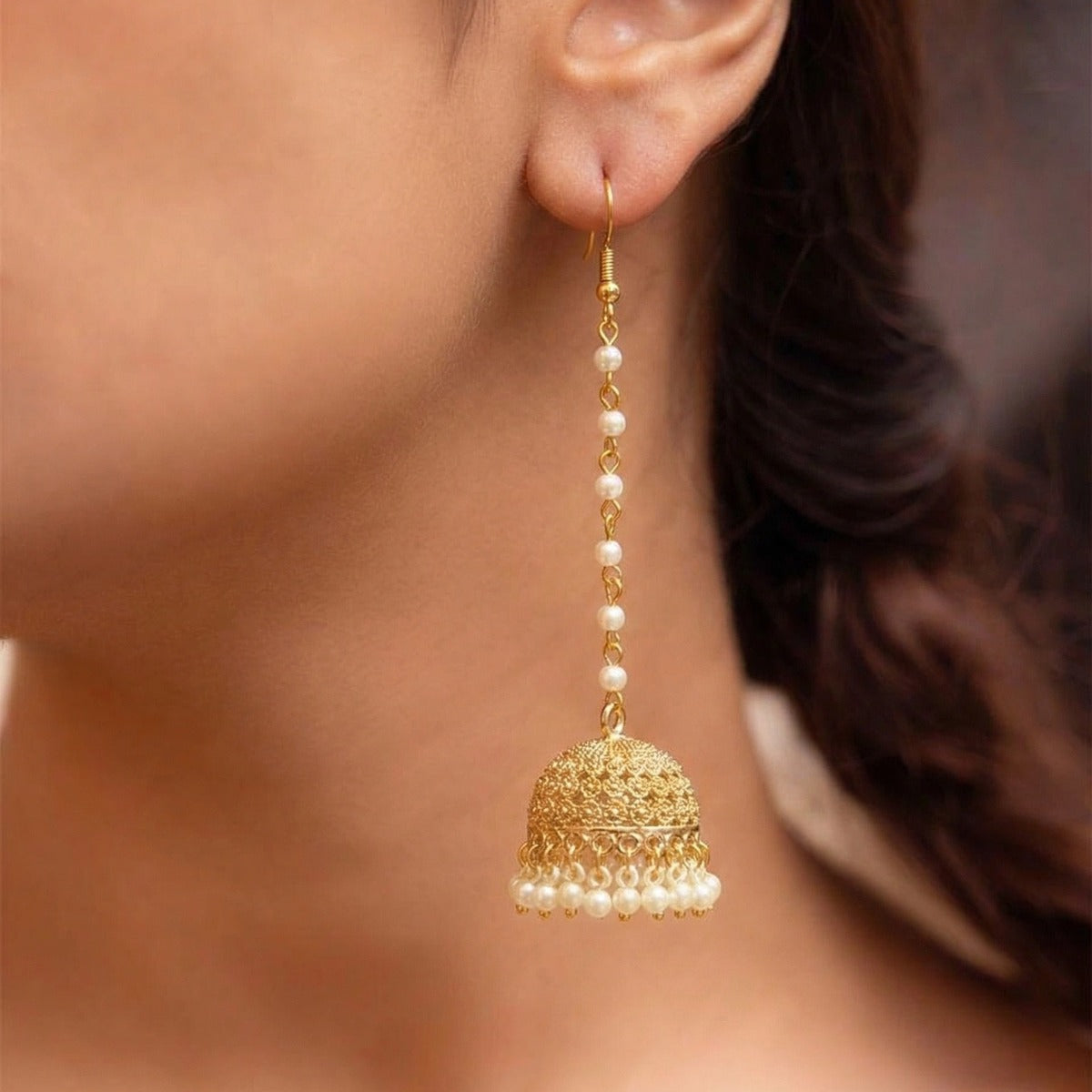 Dazzling Unique Design Pearls Earrings For Girls/women