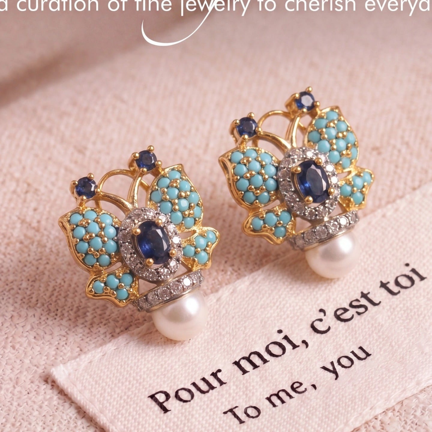 Dazzling Design Gold Plated Crystal Stones Earrings For Girls/women