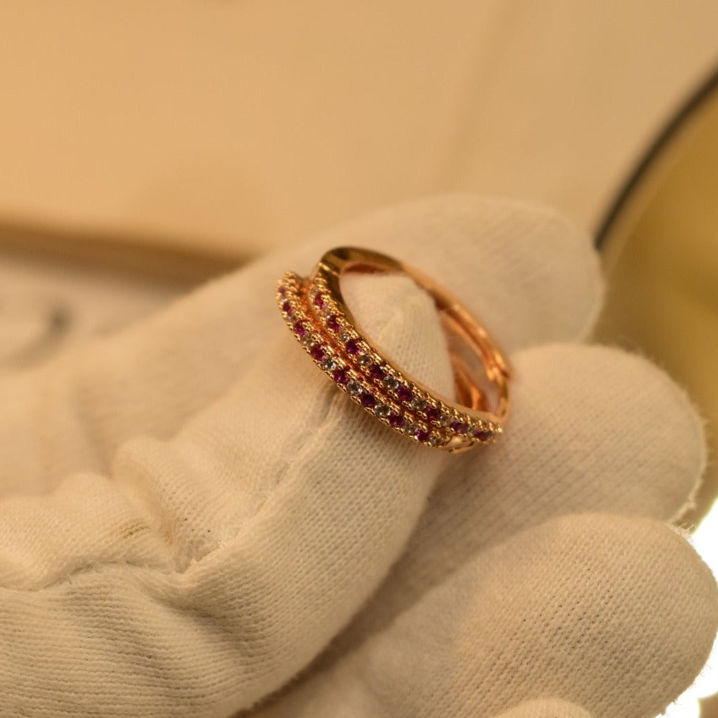 Elegant Design Gold Plated Crystal Stones Earrings For Girls/Women