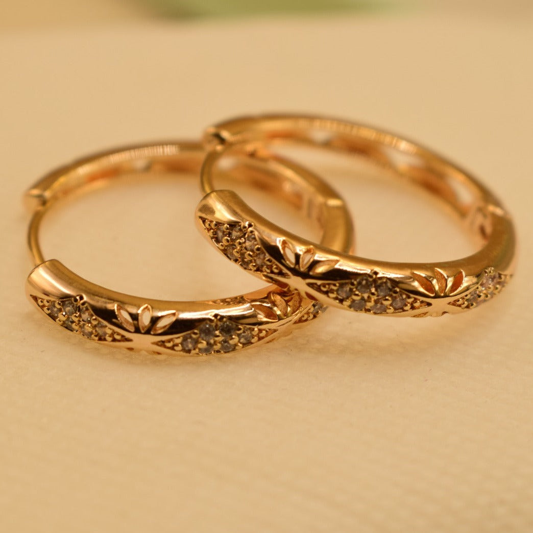 Elegant Design Golden/Silver Baliyan Crystal Stones Earrings For Girls/Women